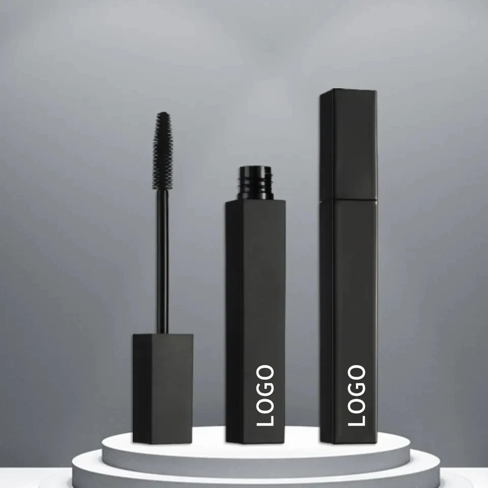 Private Label Vegan Long Lasting Lengthening Fiber Black Mascara 4d