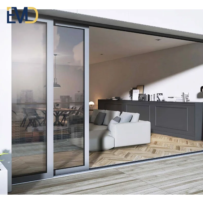 Modern design popular style custom villa balcony double glazed aluminium sliding door