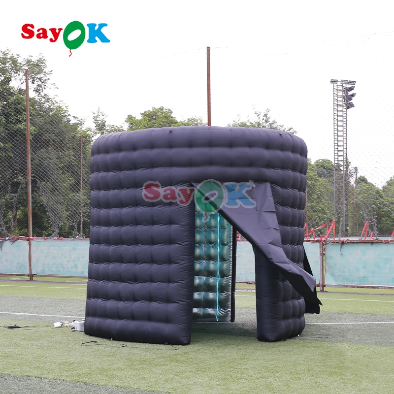US Stock 360 Inflatable Photo Booth Tent with Two Doors Double Layers  for Parties and Events with Backdrop Enclosure