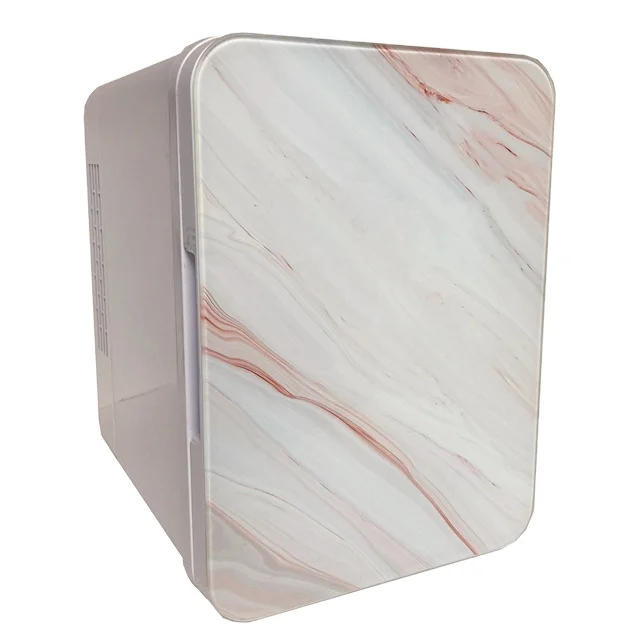 CE/GS  4L Make-up Car Refrigerator Small Fridge Thermometer Desktop Glass Door Mini Fridge