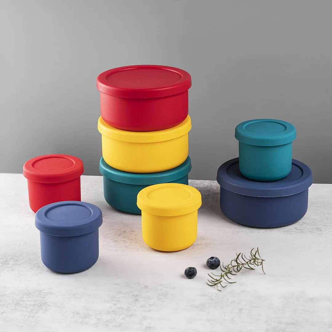 Large Capacity Leak Proof Bento Lunch Box Silicone Food Storage Container Suitable For Outdoor Use