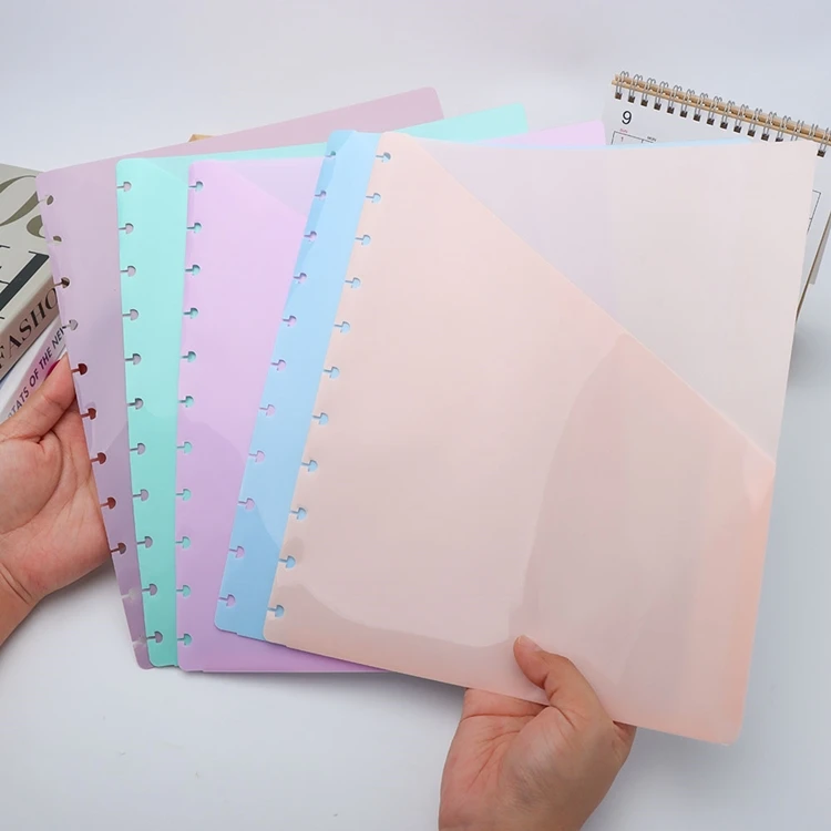 Letter Size Discbound Dividers 11 Holes Discbound Notebook Divider Plastic Disc Planner Pocket Pages Folders Inserts Accessories