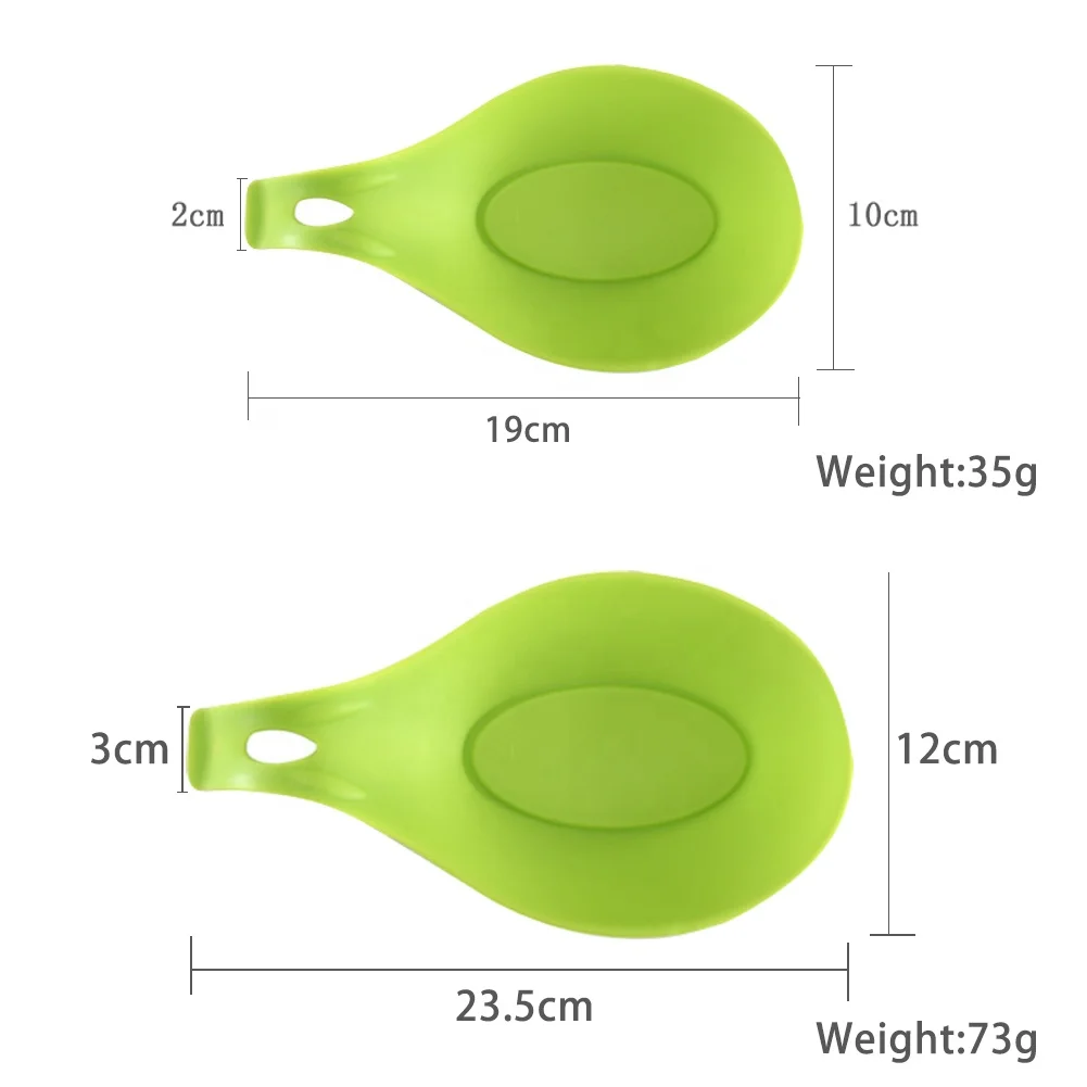 High Quality Silicone Spoon Rest Durable Silicone Rubber Spoon Mat Spoon Holder