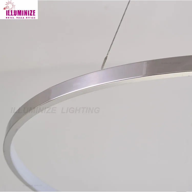 Modern Creative LED Ceiling Lighting Fixture Ring Circle Chandeliers Lamp Decorative Light for Living Room