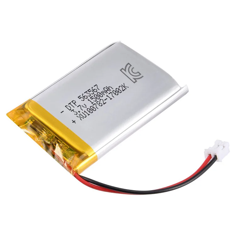 DTP 563567 3.7V 1500mAh Rechargeable Li Polymer Battery Lipo Battery