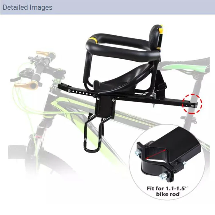 
Big black baby bicycles front mountain bike seat with the backrest 