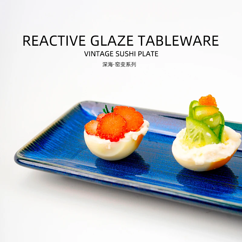 Japanese tableware sushi plate sets stoneware sushi dish  restaurant and hotel crockery