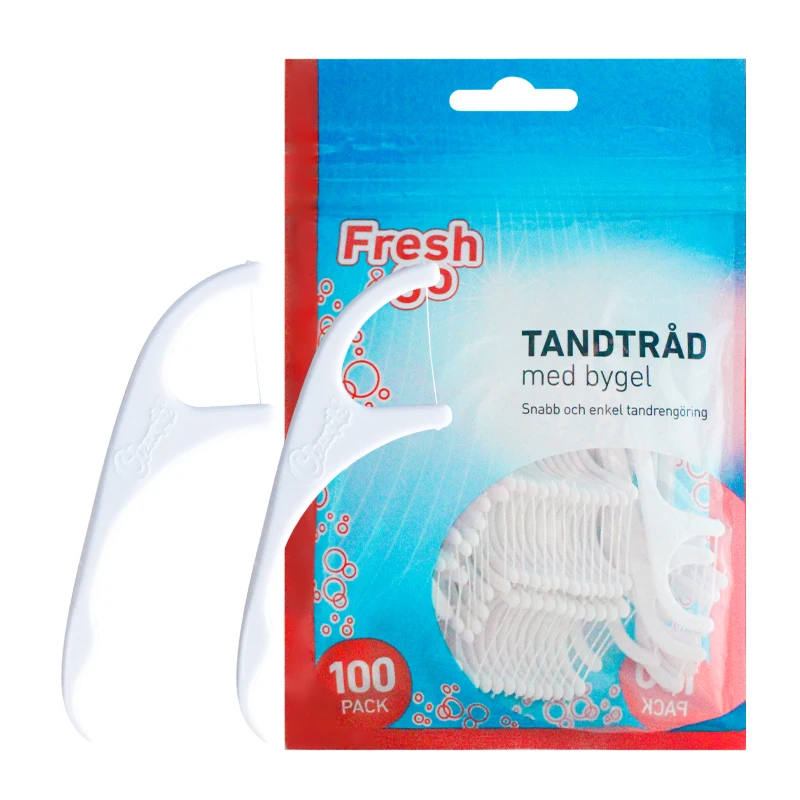 High quality Macromolecule Polyethylene Fiber Stock Wholesale OEM Private Label Bag Dental Floss Pick