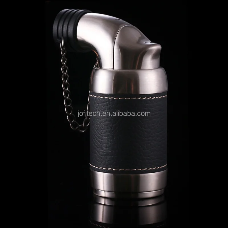 4 Jets Torch Jet Flame Lighter Refillable Butane Gas Windproof for Cigars Pipes Candles Champing-for Business Gifts
