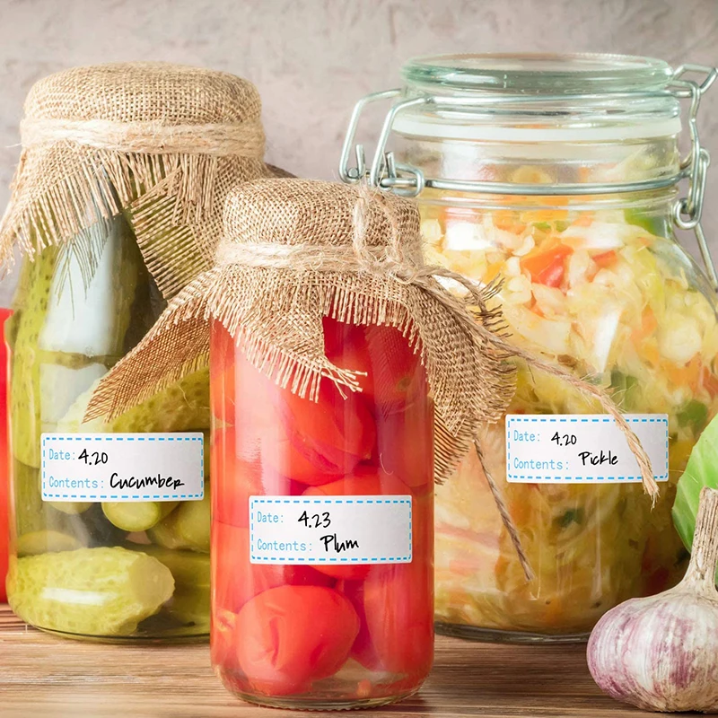 2021 New Arrival Self Adhesive Removable Freezer Refrigerator Food Storage Container Paper Sticker Labels