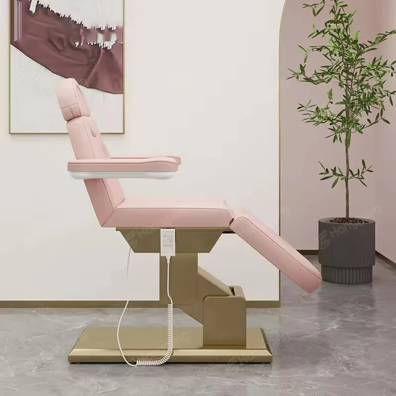 Luxurious golden esthetician beauty salon furniture massage tables modern lash massage beds spa beauty bed
