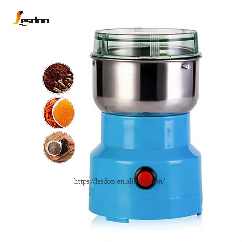 Bean Corn Mill Spice Grinder Removable Bowl Stainless Steel Electric Coffee Grinder