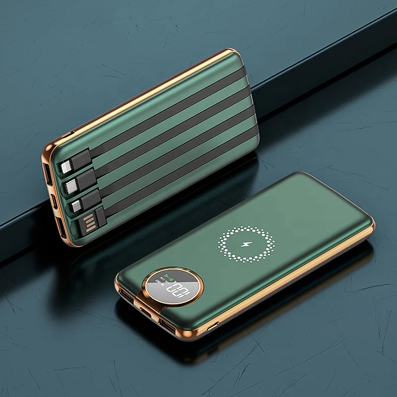 Latest design 20000mah wireless power bank battery charger for all phones