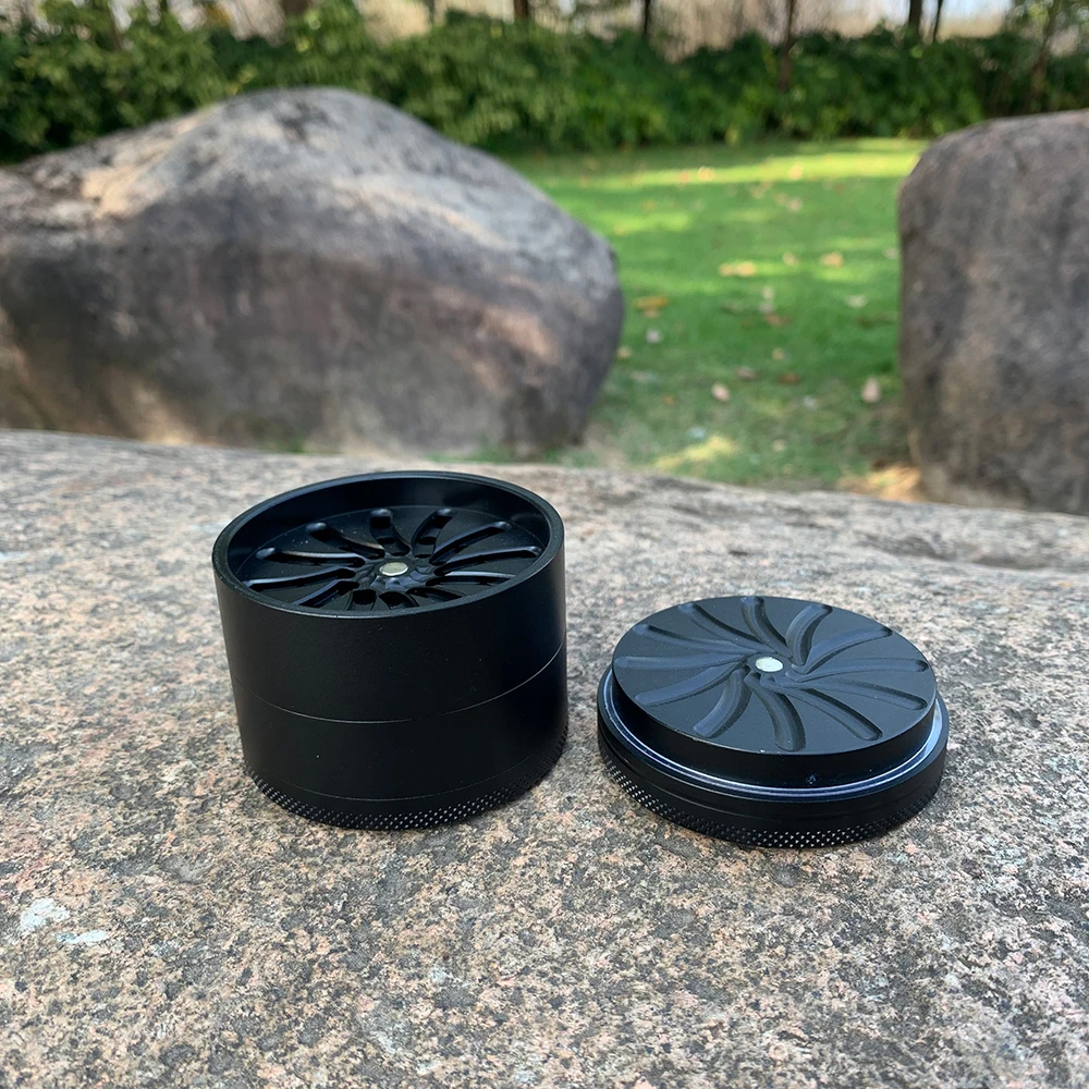 Wholesale 63mm 4 Layers New Design Vortex Tobacco Grinder CNC Aluminum Spice Cursher Herb Grinder Smoking Accessories