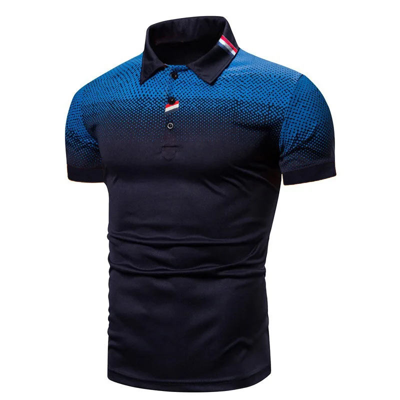 Custom Men New Design  Embroidered Rubber Silicone Logo Sports Breathe Slim Fit Solid Color Golf Polo T Shirts