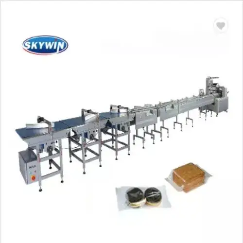 Full Automatic Factory Price Chocolate Bar Biscuit Cake Cookie  Packing Machine Food Wrapping Line For Biscuit Plant