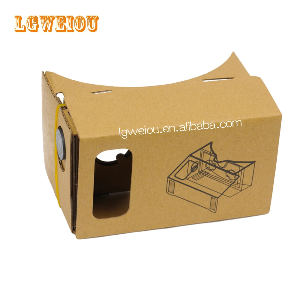 
manufacturer customized corrugated paper 3D glasses paper box v1 mobile phone 3d VR glasses 
