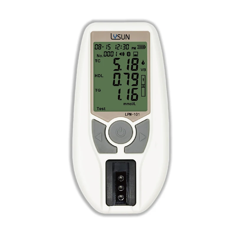 Lysun LPM-101 Blood Lipid Analysis Meter Total cholesterol Triglycerides High-density Lipoprotein Test Strip