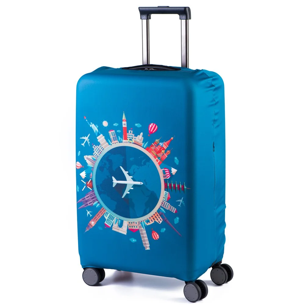 Washable Luggage Cover Spandex Suitcase Cover Protective Fits 19-32 inch Luggage Zipper Carry On Covers