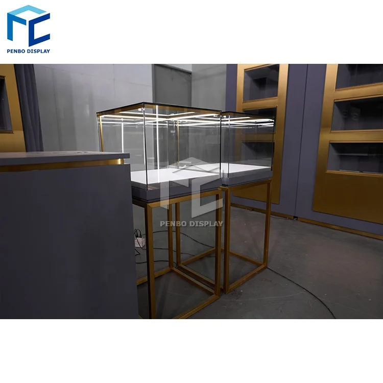 Floor Jewelry Showcase Display Cabinet Jewelry Store Furniture Retail Display Tower Stand Jewelry Display Case