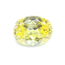 Synthetic Colored CZ Oval Machine Cut Cubic Zirconia Stones