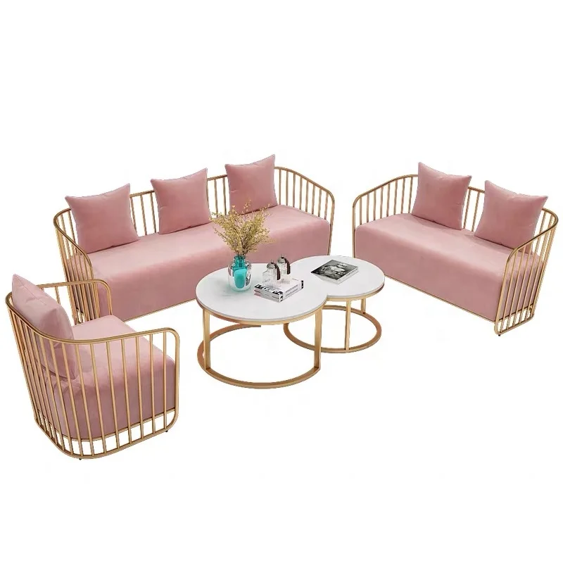 Hair salon furniture waiting chairs barber shop living room Sofa