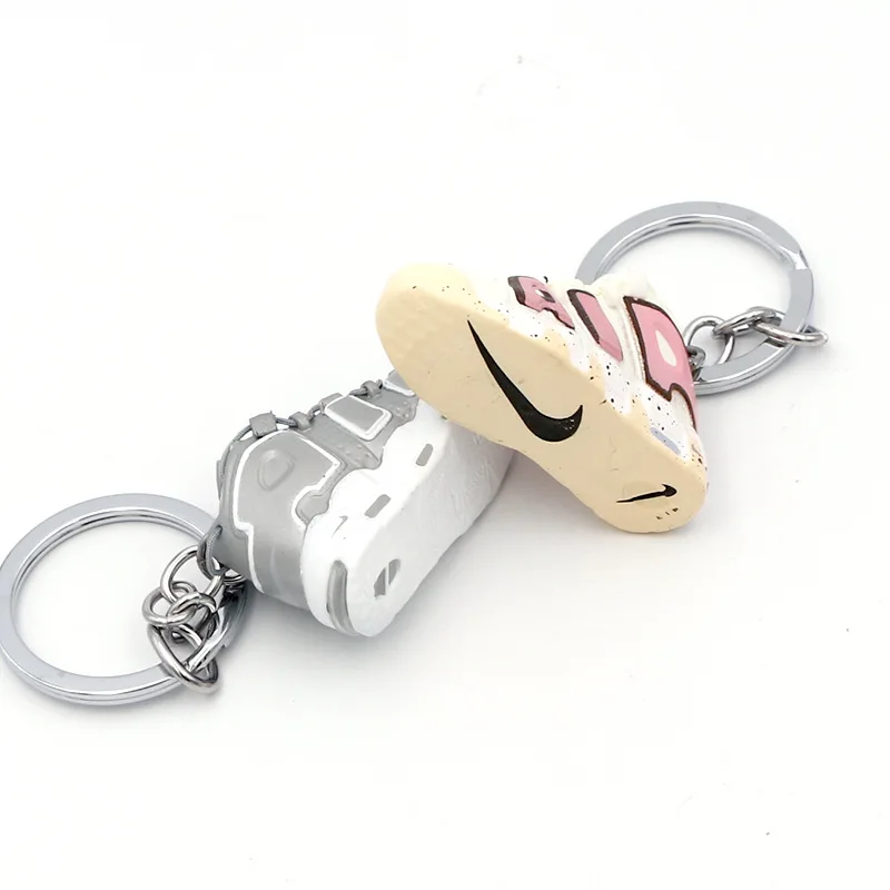 Designer Vendors Pvc Silicone 3D Mini Dunk J Ordan Trainers Basketball Shoe Keychain 3D Mini Sneaker With Box With Mini Box