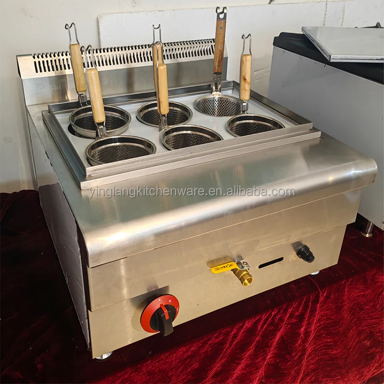 Restaurants Cooking Water Instant Noodles Making Full Hot Hob Cooker Fresh Boiling Gas Noodle Machine