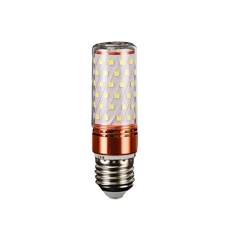 High Power E27 E14 Energy Saving LED Bulbs 12W Rose gold two color LED Corn Light Lamp Indoor Lighting