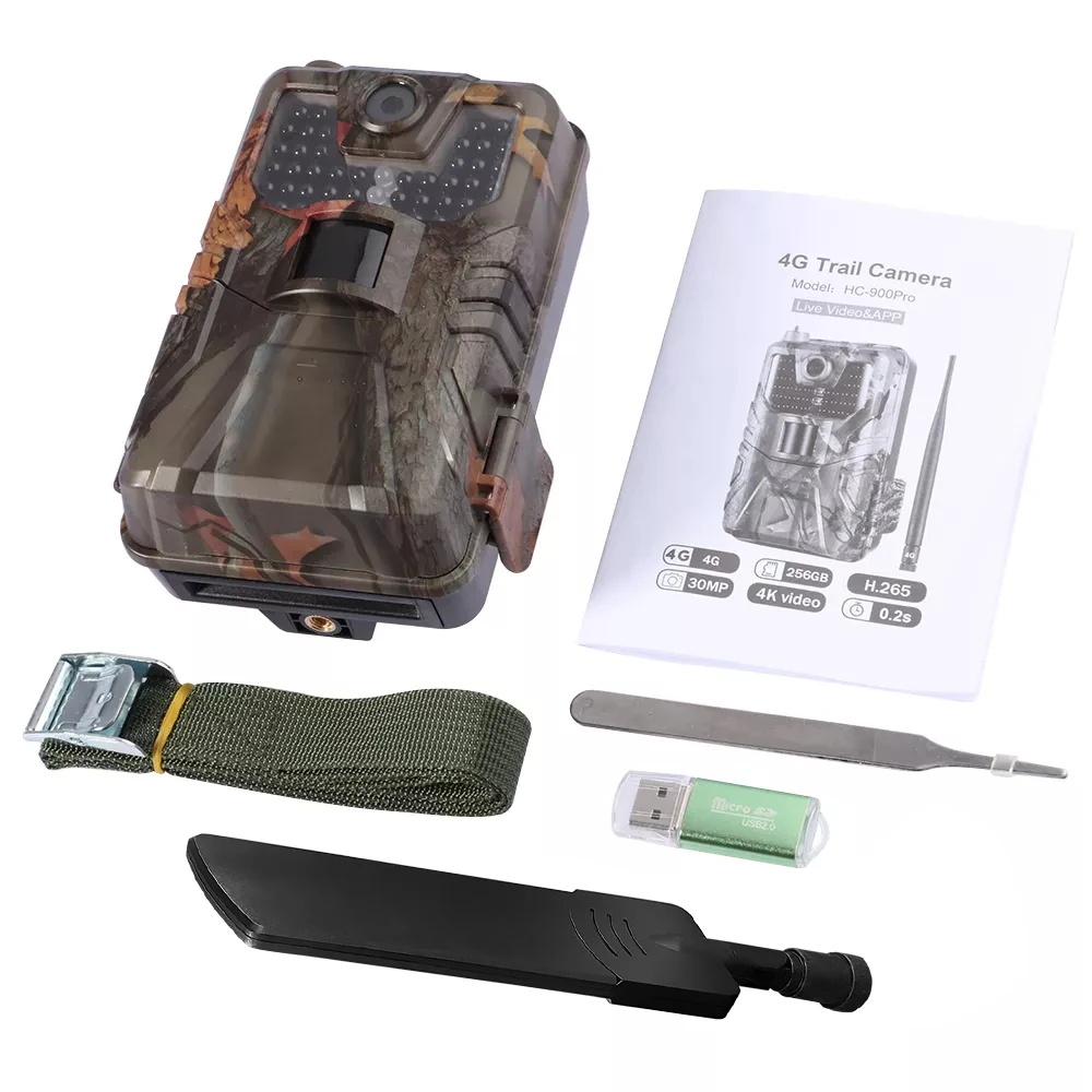 SuntekCam hot mms hunting trail camera 4g waterproof wild camera 2K 30MP with free cloud live streaming HC-900Plus-Li