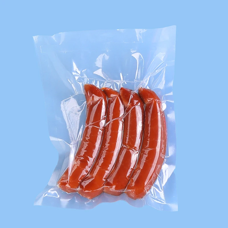 food grade transparent nylon vacuum packaging bags for meat sausage