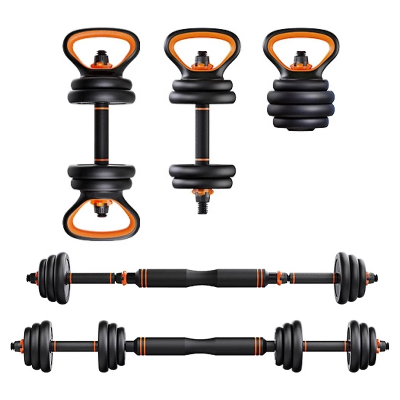 Wireless APP Motion Tracking Aerobic Plates Cast Iron Weights 50kg Adjustable Dumbbell and Barbell Set