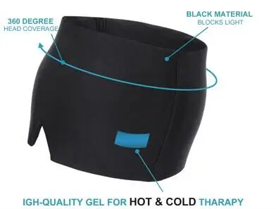 Customized Elastic Gel Ice Cap, Pain Relief Cold Hot Wrap, Migraine Ice Hat With Adjustable Loop and Hook