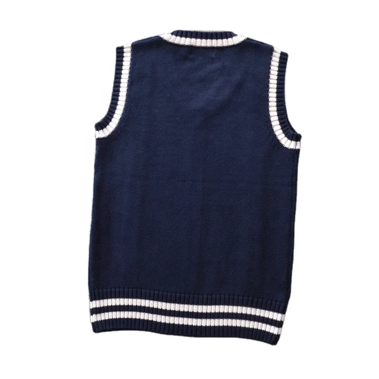 
College British style V-neck men and women twist color JK school uniform cos sleeveless vest sweater 