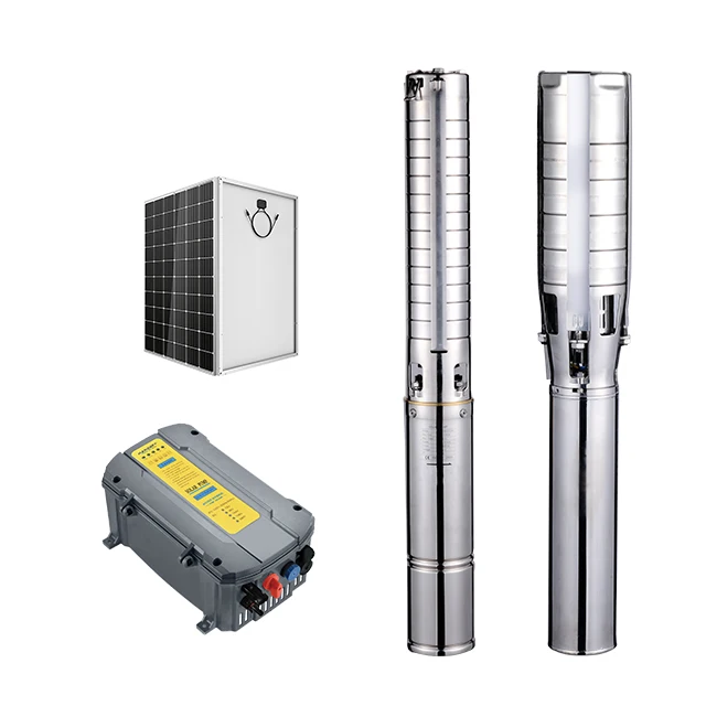 4PSS AC/DC Hybrid Brushless Stainless Steel Impeller Vertical solar deep well water pumps