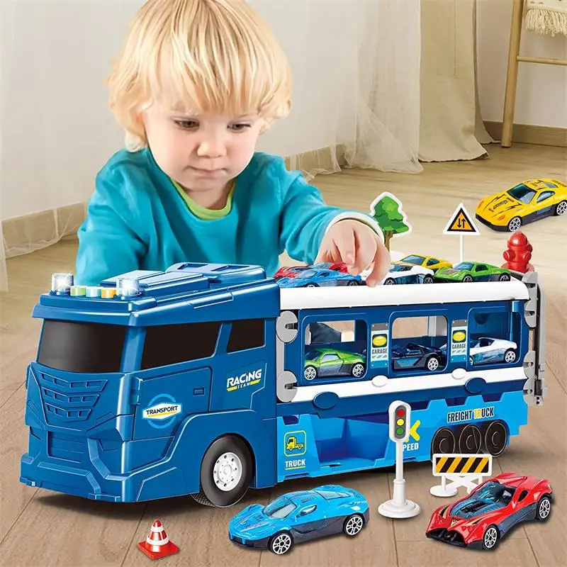 Truck Toy Play Track car Deformation Track Race car Truck Toy Alloy Vehicles Parking Lot