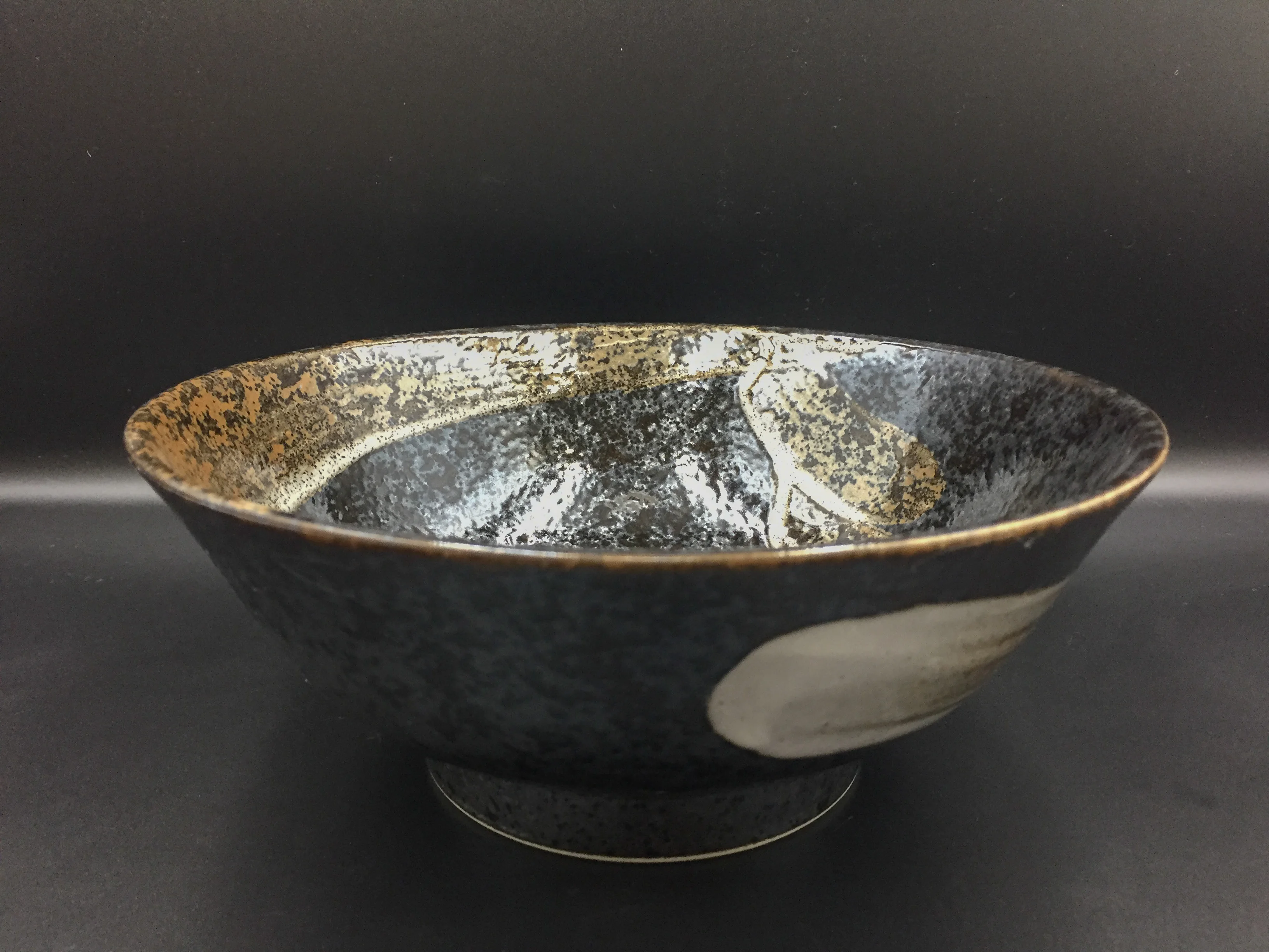 Japanese easy care style variety designs ceramic round noodle bowl