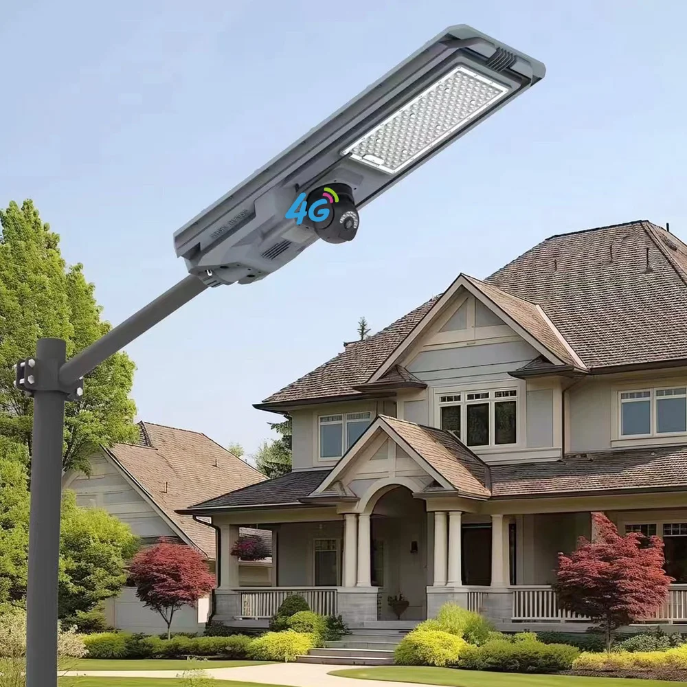 Солнечные светодиодные уличные фонари с камерой CC CCTV дневным и ночным датчиком освещения для сада дороги