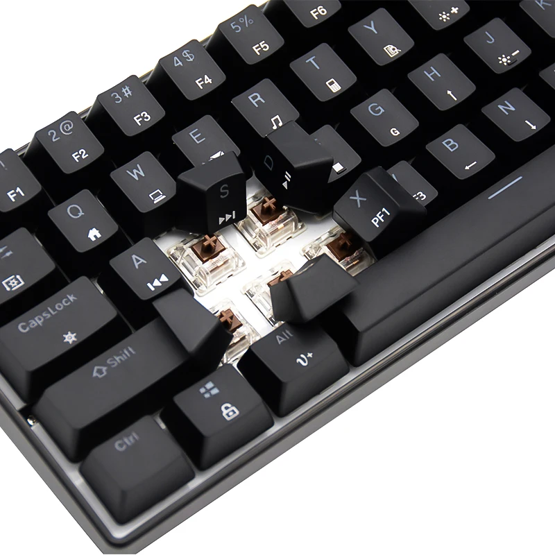 New ODM OEM manufacturer 61 keys RGB Gaming Mechanical Keyboard JK-61AA