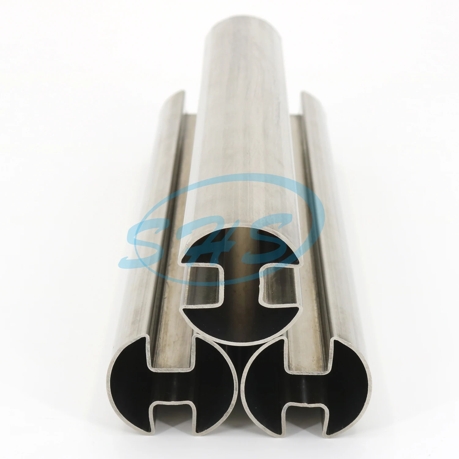 SS304 stainless welded slotted pipe Dia 2 inch tube with 180 degrees double slot pipe 50.8x1.5x(slot 15x15)