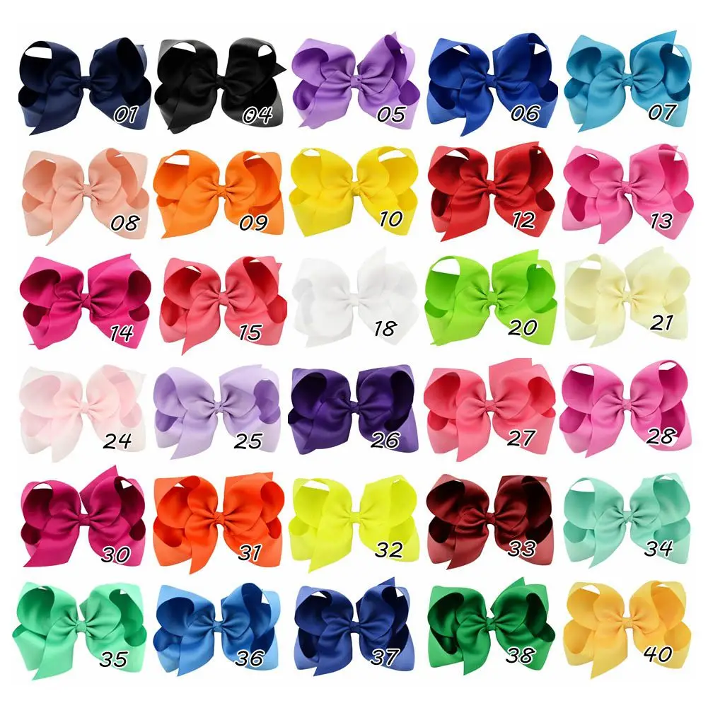 Toddler Hair Accessories 6 inch Children Hairbows Baby girl Hair Ribbons with clips