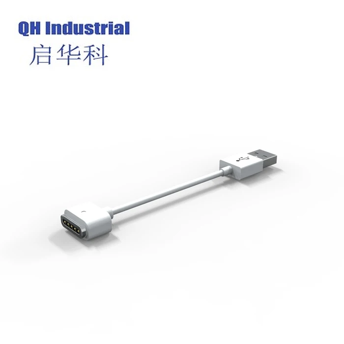 
Gold plated pogo pin male and female 5pin magnetic charging cable positive connector 