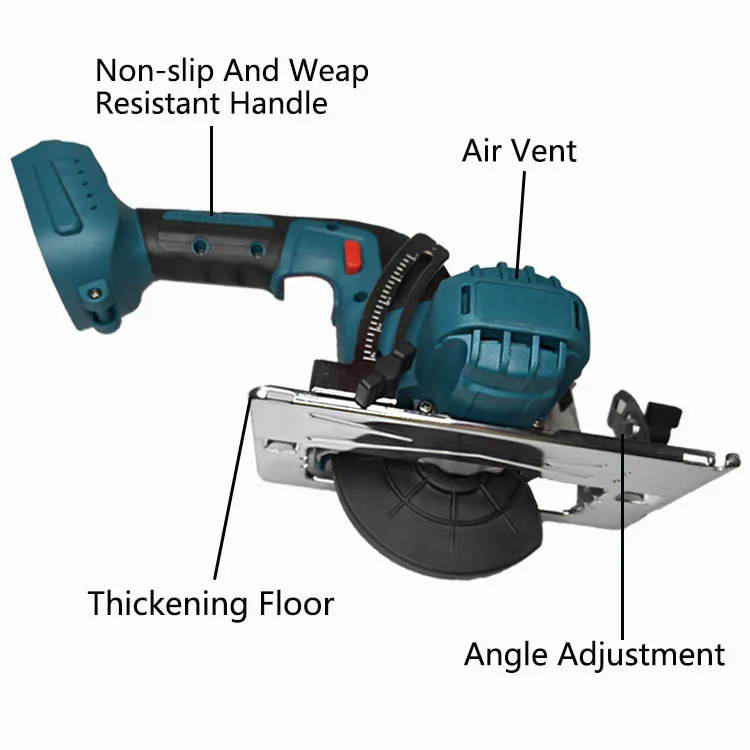 Electric Bevel Sliding Miter Saw Wood Cutting  Lithium Battery Cordless Handheld Electric Circular Saw