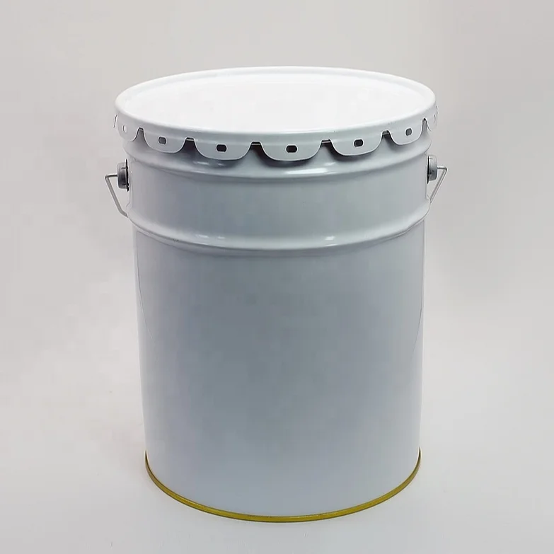 16l 20l custom pattern printing empty solvent tin can tinplate oil barrel drum bucket pail for paint ink resin chemical with lid