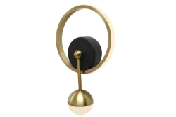 Black Gold Sconce Wall Lamps Nordic Round Glass Ball Wall Light Design Led Circle Metal Ring Modern Wall Lamp