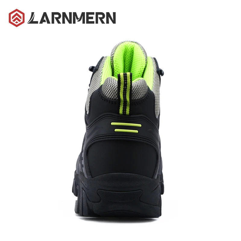LARNMERN Safety Boots for Men Industrial Construction Genuine Leather Work Boots Puncture Proof Anti-Smash Anti-Slip ESD shoes