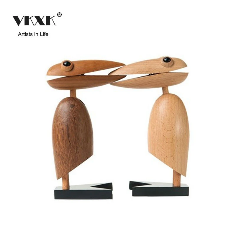 Good-material Beech wood animals craft production for hot sale