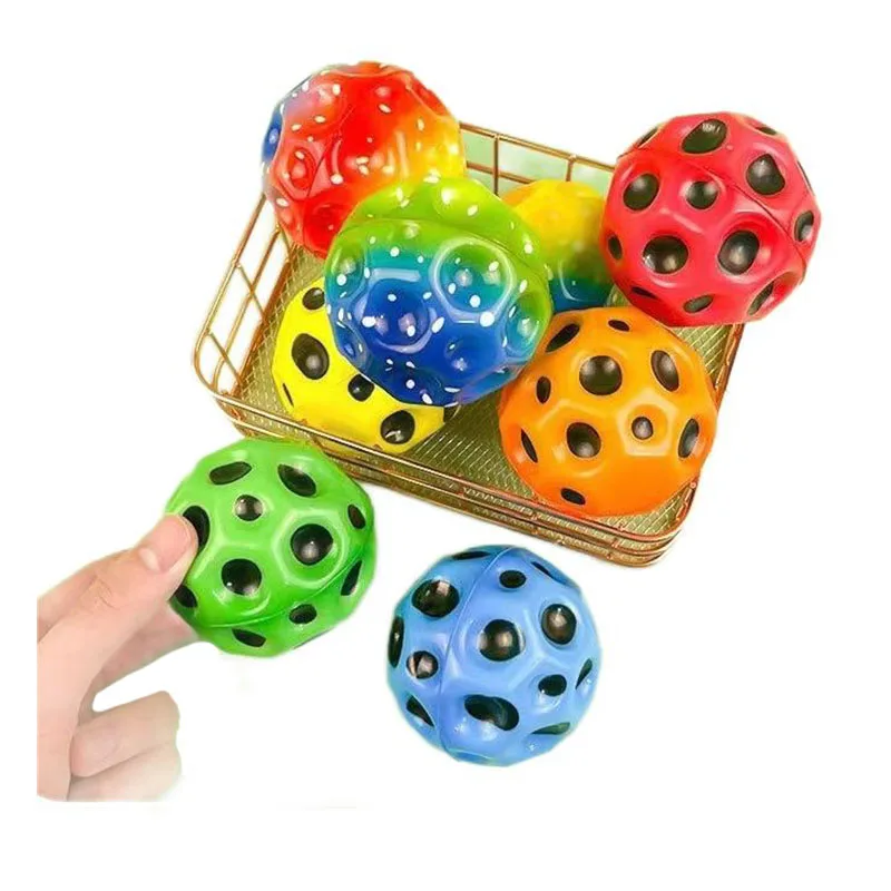 Wholesale Bulk 70mm Kids Adults Soft PU Foam Anti-stress Pink Human Light Super Green Bouncy Hand Balls High Bouncing Ball