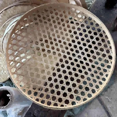 Hot Selling High Quality Bamboo Hot Pot Dish Bamboo Woven Plate Dim Sum Plate Creative Plate