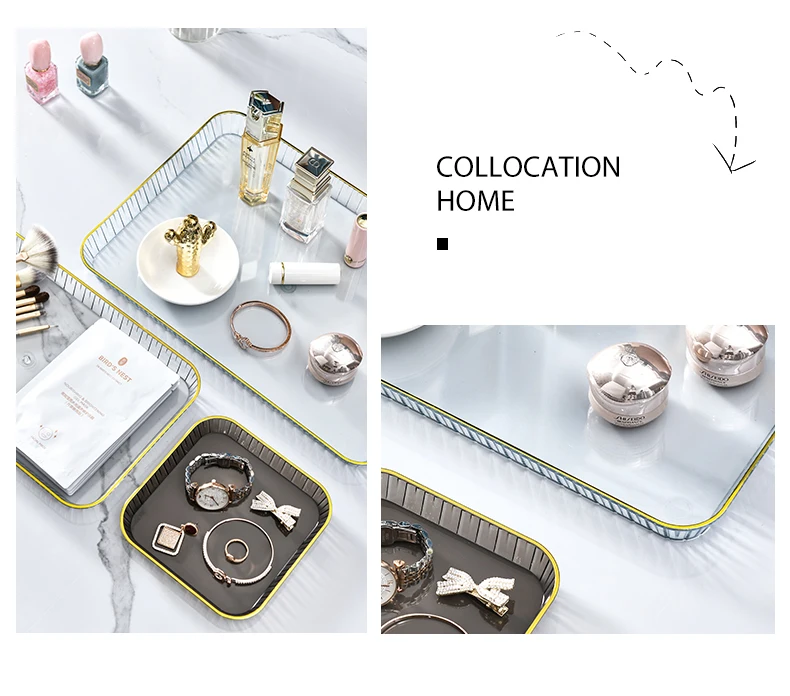 Multifunctional Luxury decorative food trays plastic plate for fruits party serve tray